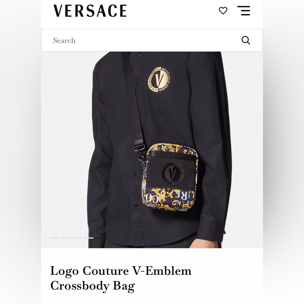 Versace Jeans Couture Barocco-print messenger bag. Unisex. NWT - Picture 2 of 10